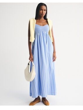 chinese dress ladies V-Neck Puff Sleeve Maxi Dress main image 1